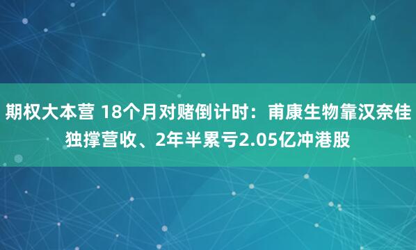 期权大本营 18个月对赌倒计时：甫康生物靠汉奈佳独撑营收、2年半累亏2.05亿冲港股